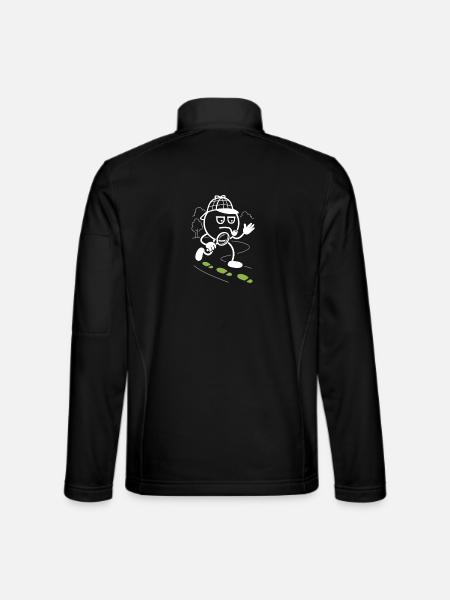 Ribbo en détective à la recherche d’indices - Veste en tissu softshell Unisexe - noir - Dos