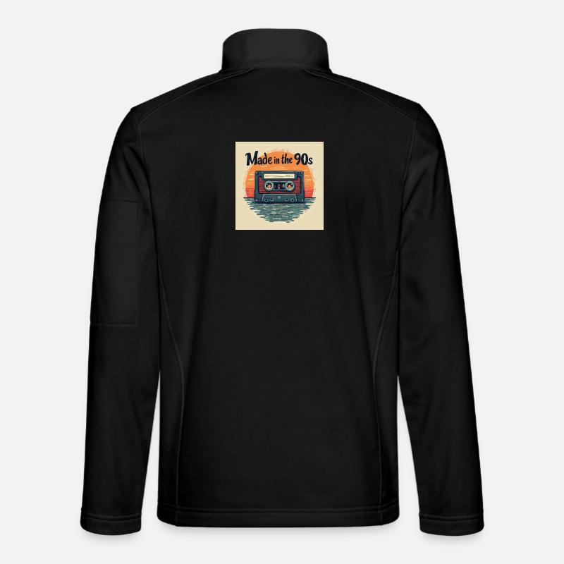 Retro Kassette Audio Design - Unisex Softshelljacke - Schwarz