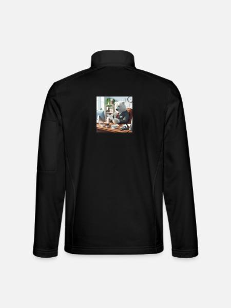 Bear in Chic Business Suit - Unisex Softshell Jacket - black