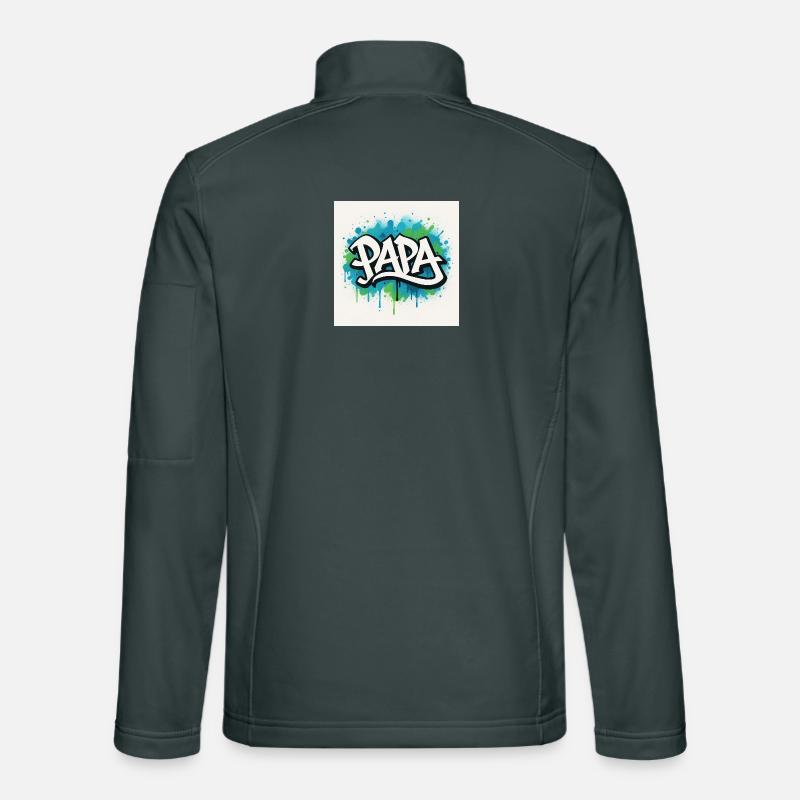 Graffiti Style Dad Illustration Unisex Softshell Jacket