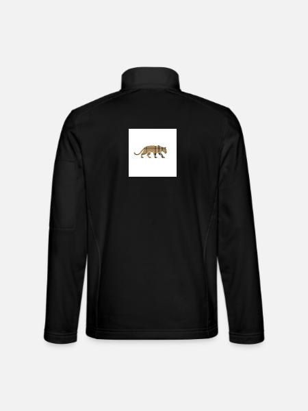 VisionWear Panther Plaid – Conception de motifs de luxe - Veste en tissu softshell Unisexe - noir - Dos