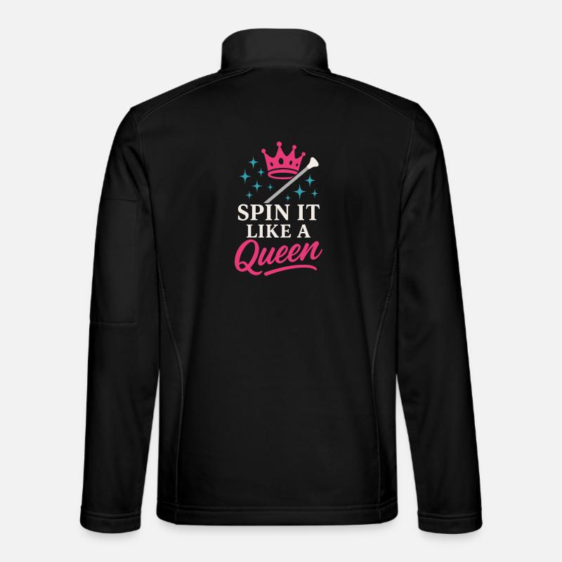 Bâton Twirler Majorette Captain Squad Club Veste en tissu softshell Unisexe