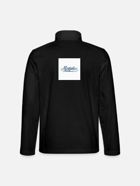 Montpellier Hand Lettering Design - Unisex Softshell Jacket - black