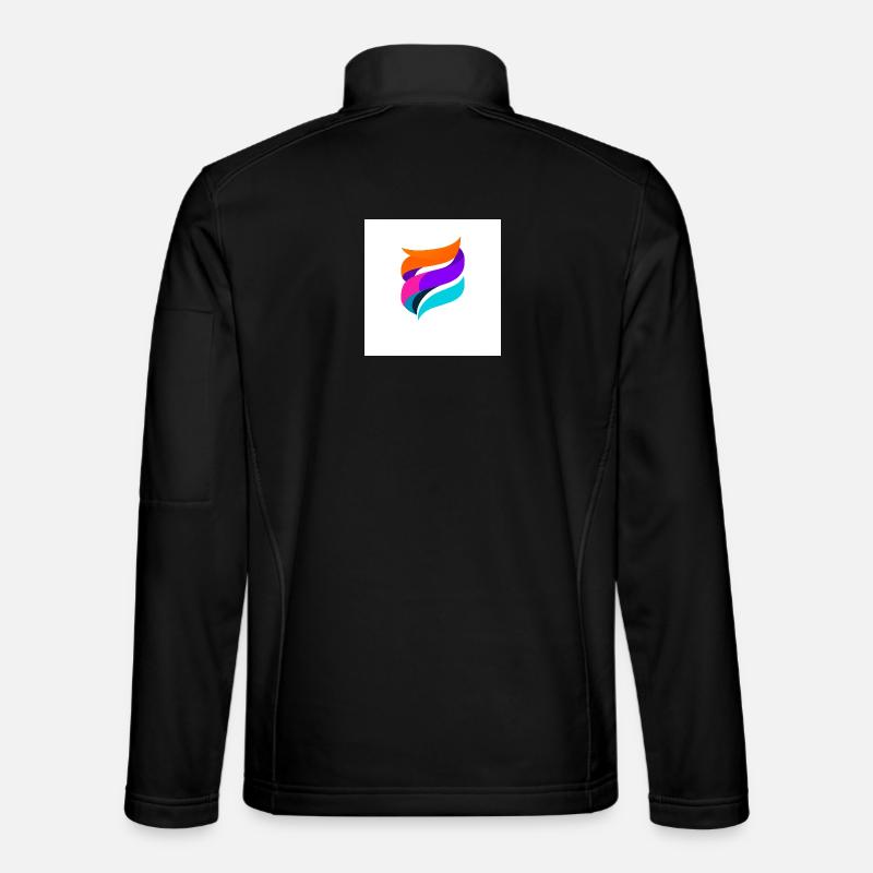 Bunte Ribbon-Form Abstrakt - Unisex Softshelljacke - Schwarz