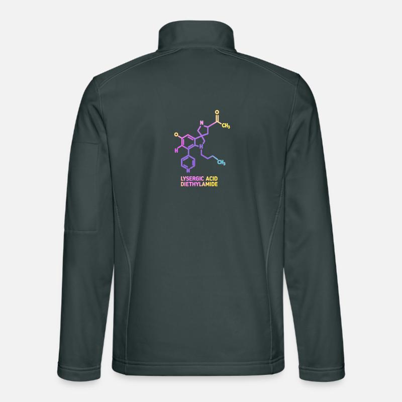 Psychedelic Molecular Art LSD Unisex Softshell Jacket
