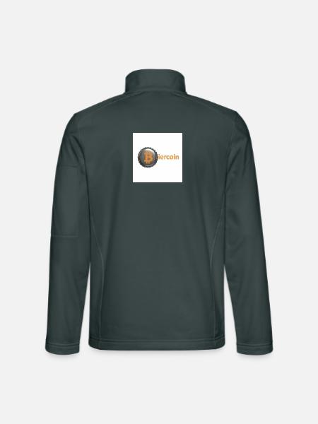 BierCoin Bitcoin Logo - Unisex Softshelljacke - Dunkelgrau - Hinten