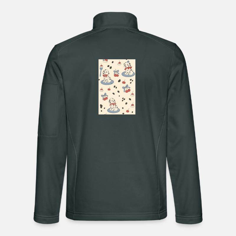 Chiots Dalmatien Charme Cerises Veste en tissu softshell Unisexe