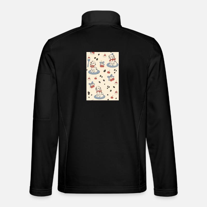 Dalmatiner hvalpe charme kirsebær - Unisex softshelljakke - sort