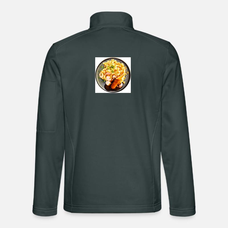 Dish with sausage and mashed potatoes Unisex Softshell Jacket