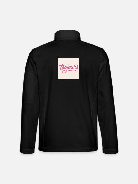 Toujours Pink Script - Unisex Softshell Jacket - black