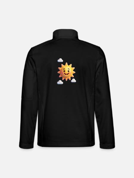 3D Sunshine Surreal – Happy Sky Vibes - Unisex Softshell Jacket - black