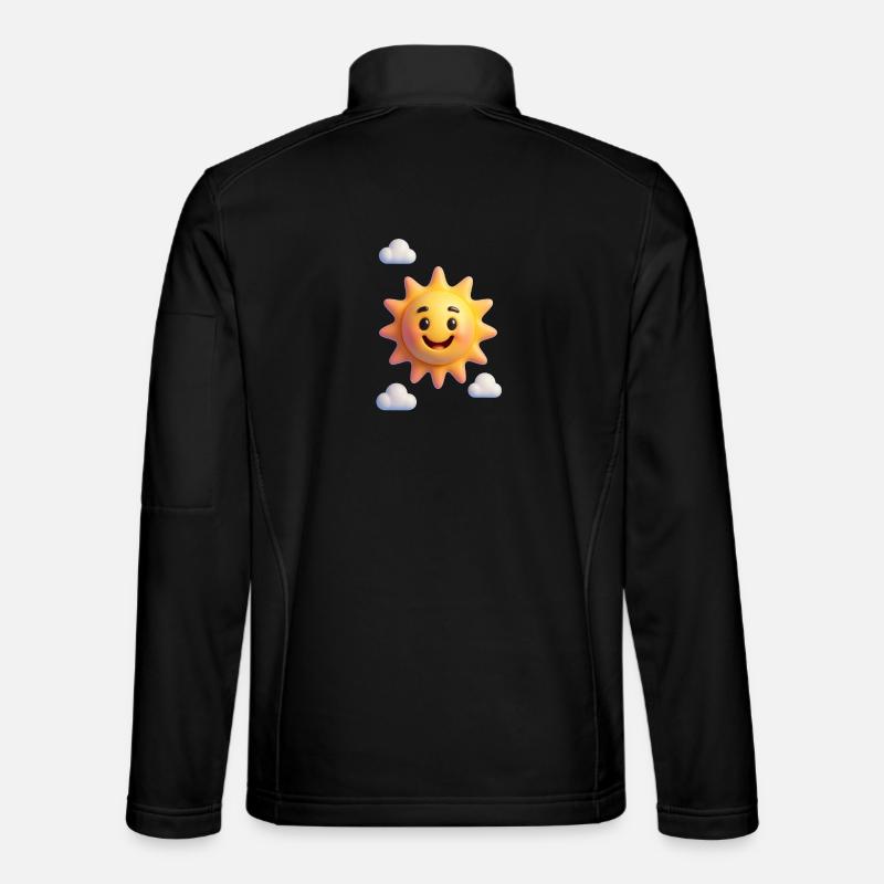 3D Sunshine Surreal – Happy Sky Vibes - Unisex Softshell Jacket - black