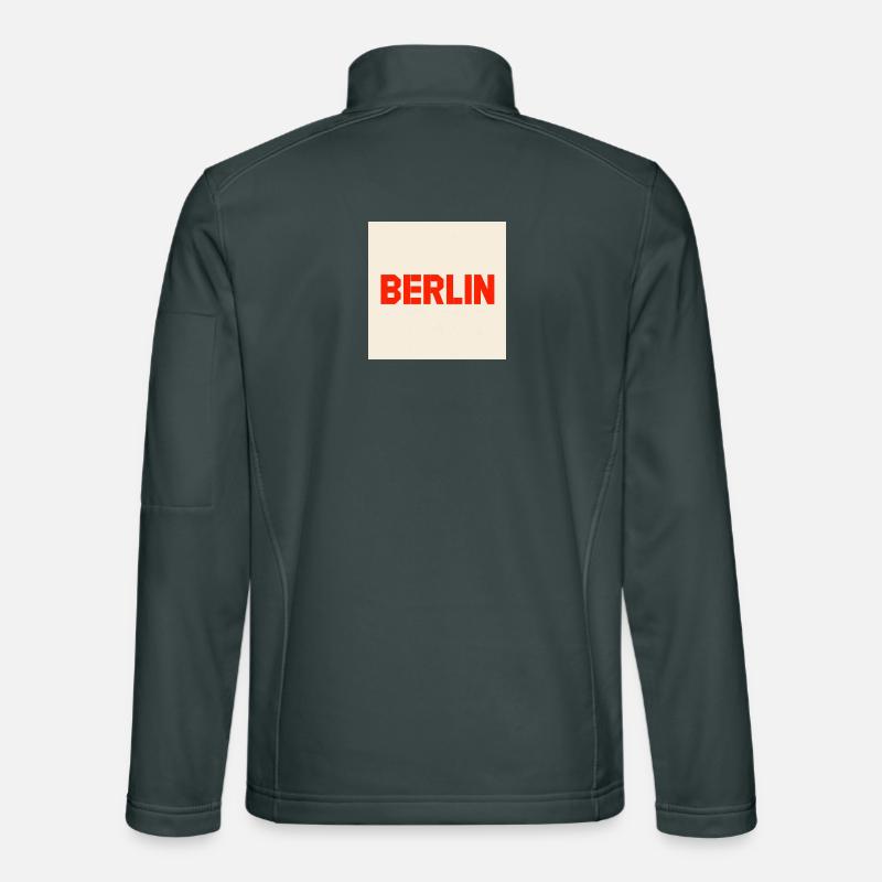 Berlin Bold Block Text Unisex Softshell Jacket