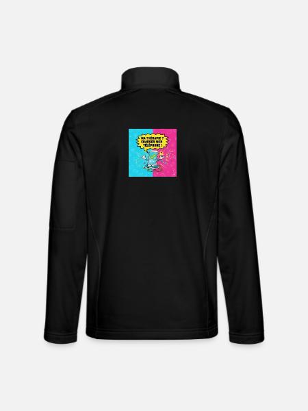 Digital Therapy: Load My Phone - Unisex Softshell Jacket - black