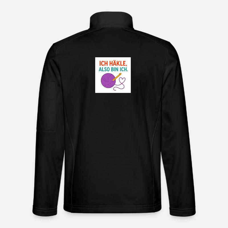 Je crochete, donc je suis - Veste en tissu softshell Unisexe - noir