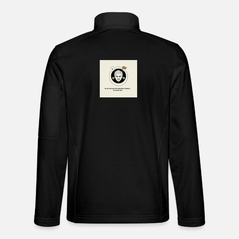 Furious Hunger: Angry Face and Snack Unisex Softshell Jacket