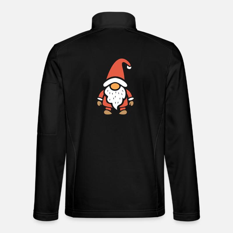 Niedlicher Weihnachtswichtel Cartoon - Unisex Softshelljacke - Schwarz