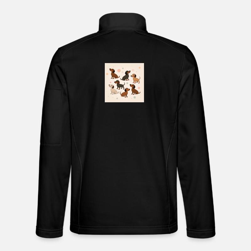 Dachshund Paradise - Unisex Softshell Jacket - black