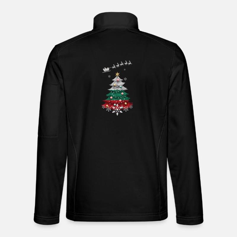 Christmas tree with Bulgaria flag - Unisex Softshell Jacket - black