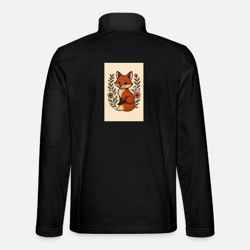 Large tortoiseshell - Unisex Softshell Jacket - black