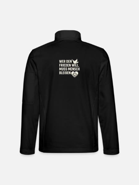Peace & Humanity - Unisex Softshell Jacket - black