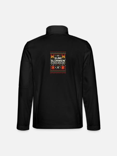 Mulled wine Klingelingeling - Unisex Softshell Jacket - black - Back