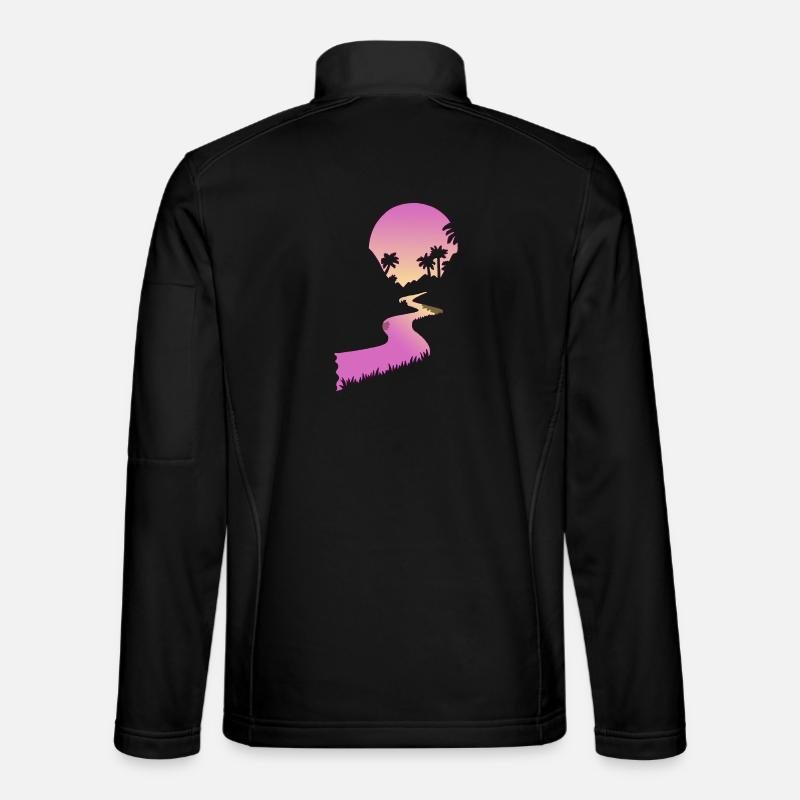 Follow the river - Unisex Softshell Jacket - black