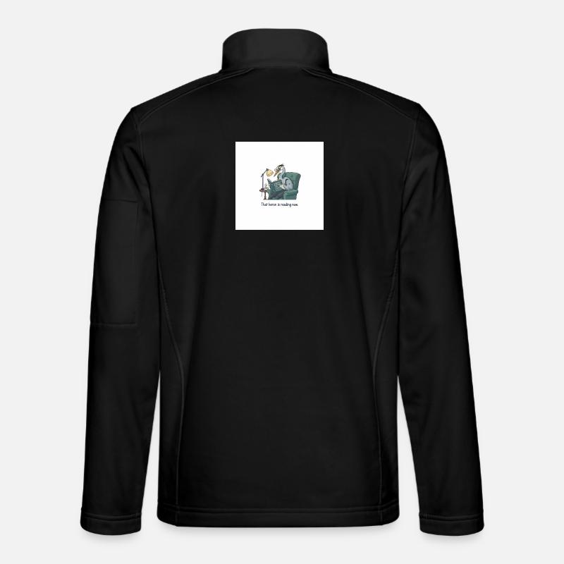Quantum Bird Reading in Armchair - Unisex Softshell Jacket - black