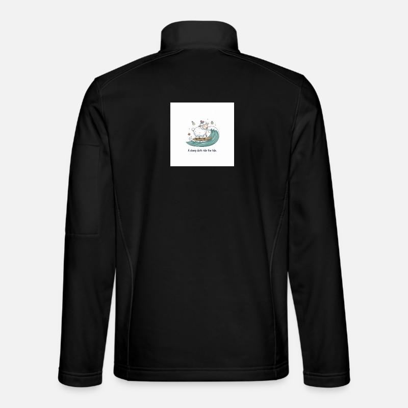 Surfende Schafe - Unisex Softshelljacke - Schwarz