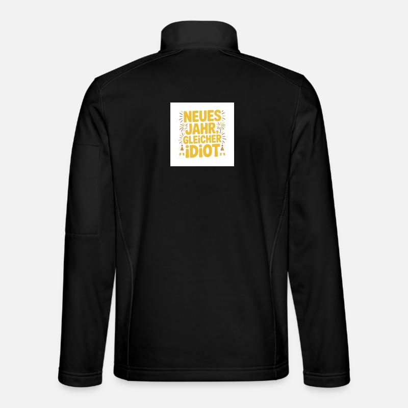 Nouvelle année, même idiot - Veste en tissu softshell Unisexe - noir