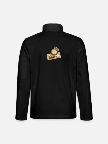 Historical Clock Locomotive - Unisex Softshell Jacket - black