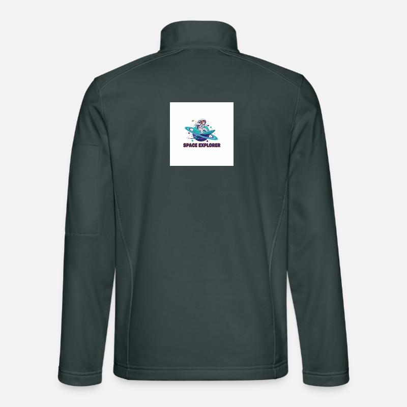 Space Explorer – Un chat astronaute surfe sur Satur Veste en tissu softshell Unisexe