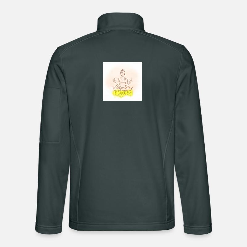 Haltung Meditation Illustration Unisex Softshelljacke