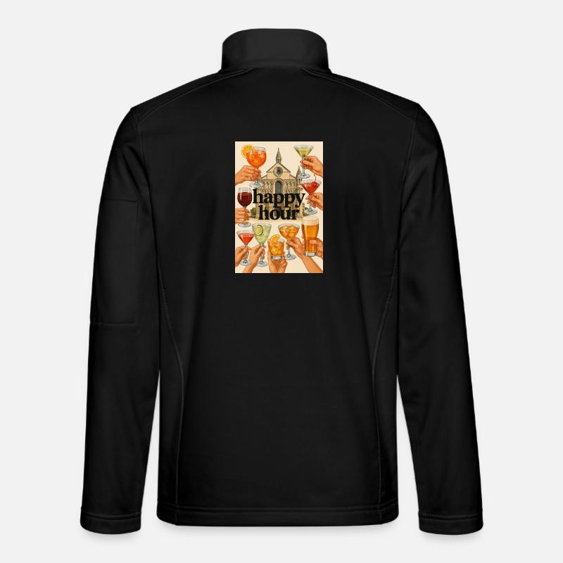 Happy_Hour_Collage - Veste en tissu softshell Unisexe - noir