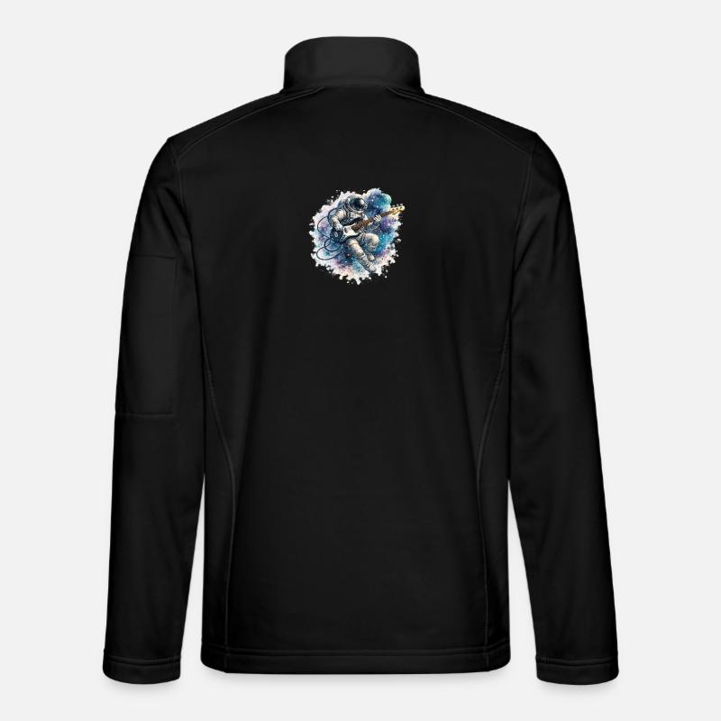 Astronaute spatial avec basse - Veste en tissu softshell Unisexe - noir