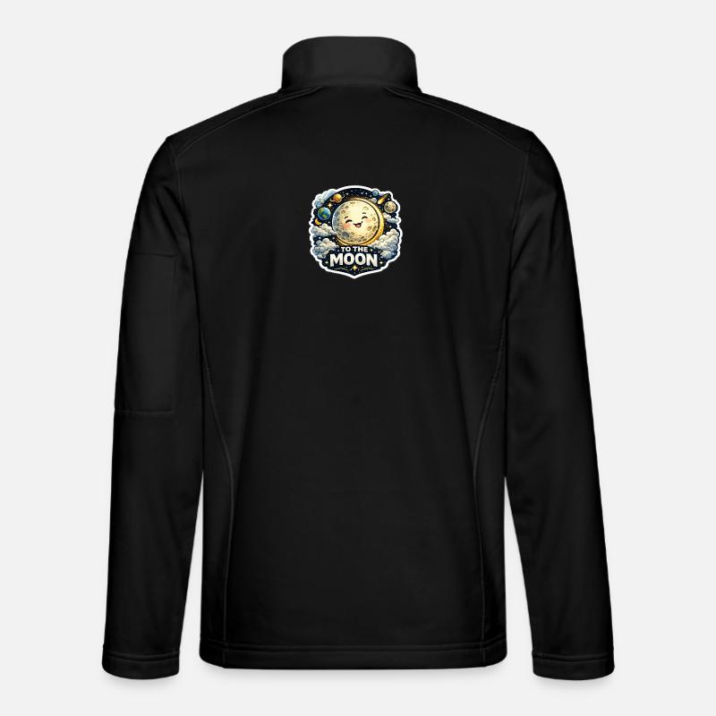 to the Moon - Unisex Softshell Jacket - black