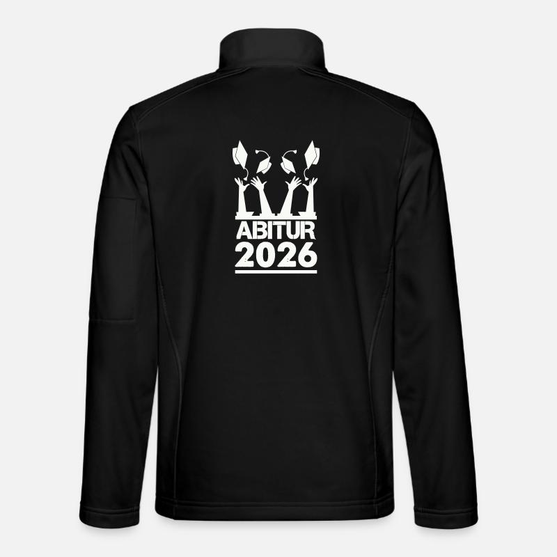 Abitur 2026 Graduation Ceremony Motif - Unisex Softshell Jacket - black
