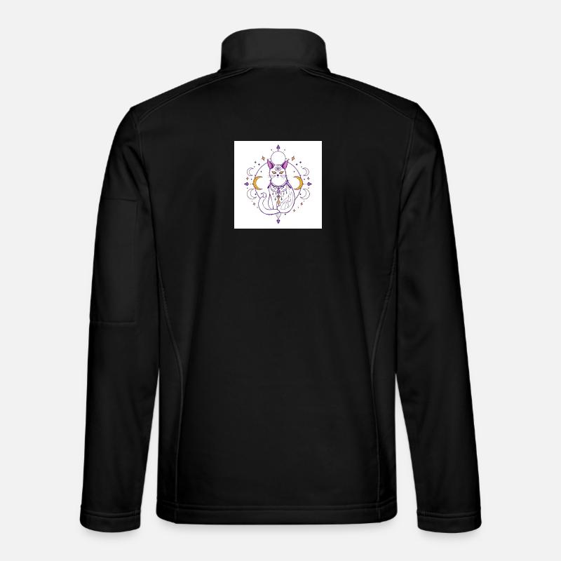 mystisch-Katze-Mond-himmlisch-A - Unisex Softshelljacke - Schwarz