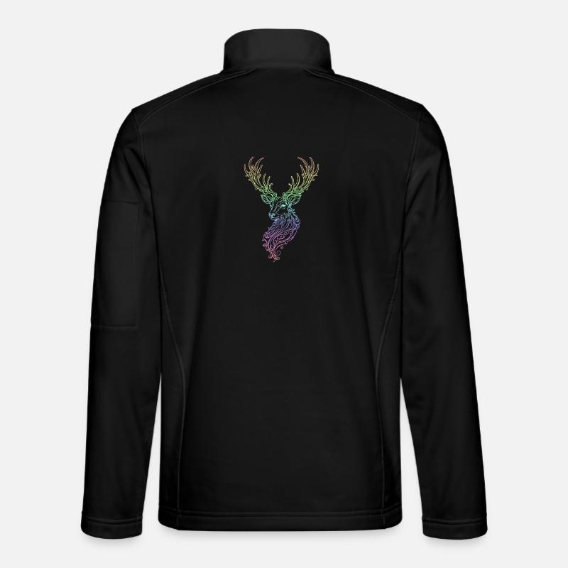 Deer Rainbow - Unisex Softshell Jacket - black