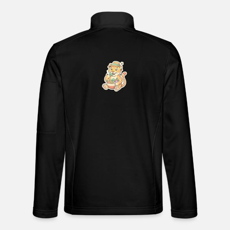 Kit léopard avec panier de légumes - Veste en tissu softshell Unisexe - noir