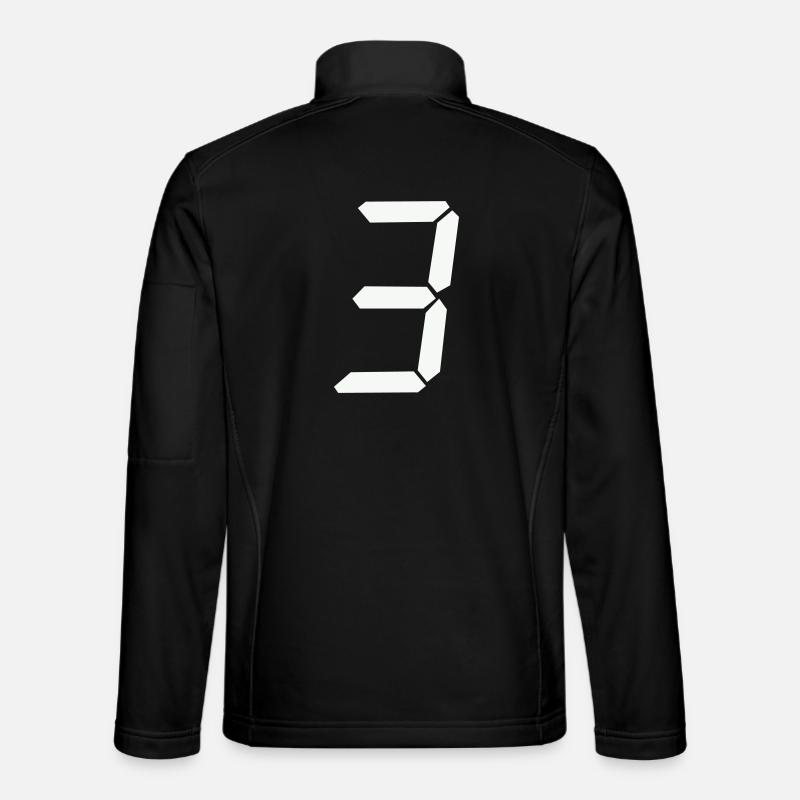 digitale_zahl_3 - Unisex Softshelljacke - Schwarz