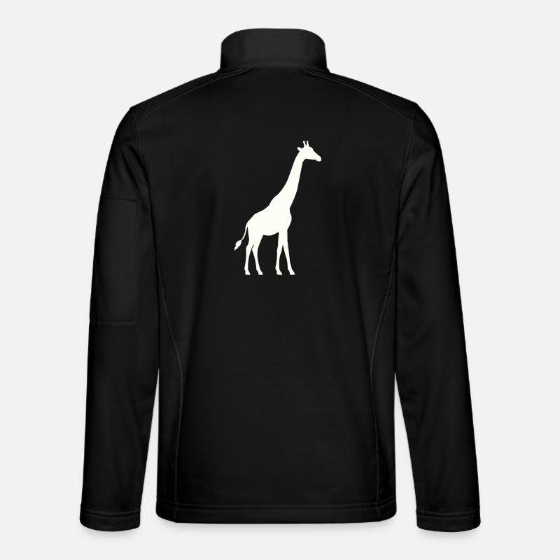 Giraffe Silhouette - Unisex Softshell Jacket - black