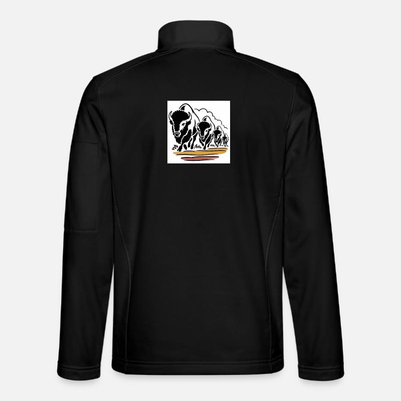 Buffalo horde on the move Unisex Softshell Jacket