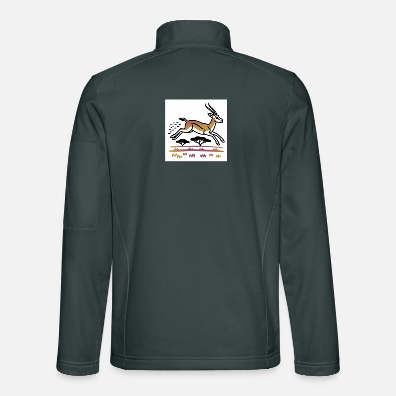 Gazelle in goldener Landschaft Unisex Softshelljacke