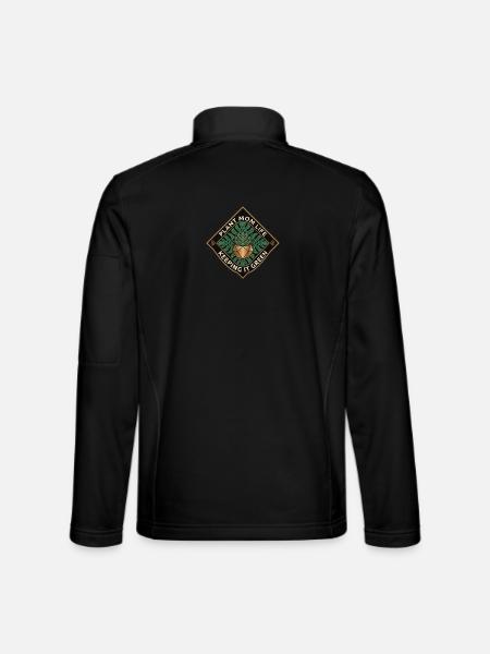 Plant Mom Life Keep It Green - Unisex Softshell Jacket - black