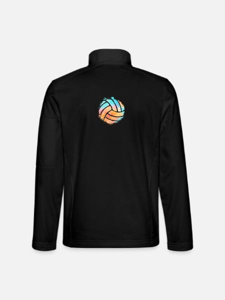 Beachvolleyvall Volleyball - Unisex Softshell Jacket - black - Back