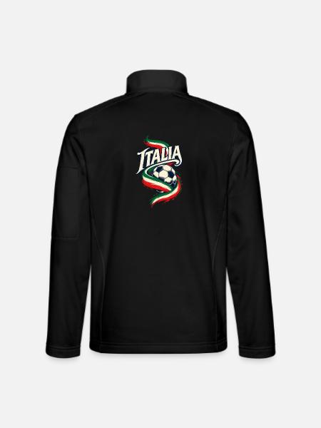 Italien Fußball - Unisex Softshelljacke - Schwarz - Hinten