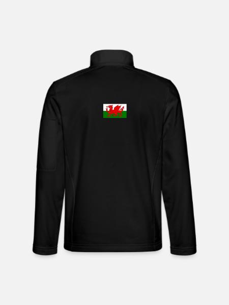 Drapeau du Pays de Galles - Veste en tissu softshell Unisexe - noir - Dos