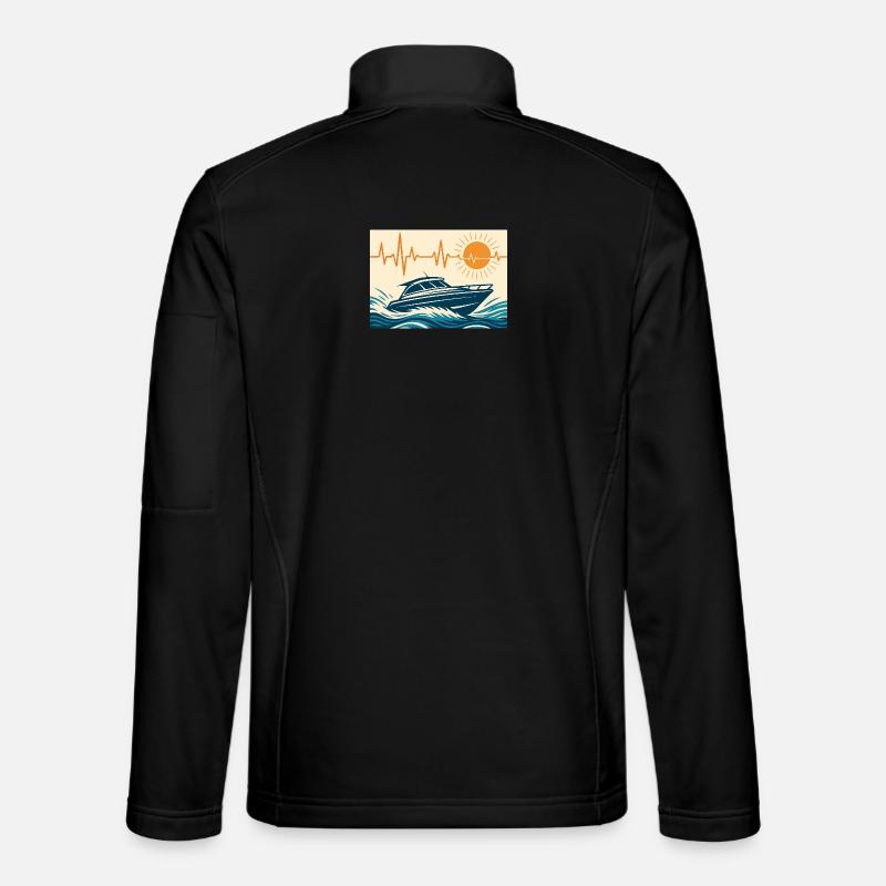 Maritime sunset by motorboat Unisex Softshell Jacket