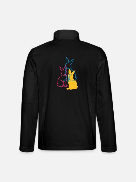 trois lapins - Veste en tissu softshell Unisexe - noir